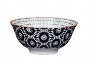 Kitchen Craft Black Swirl Centred Ceramic Bowl (Ó 15.7cm / 6")